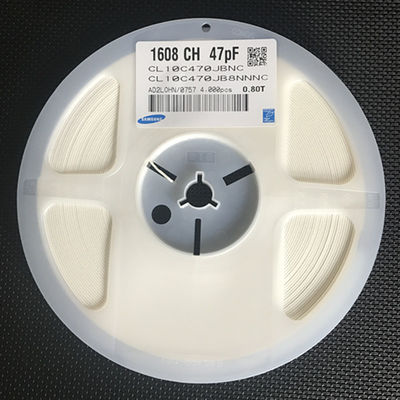 CL10C470JB8NNNC MLCC 47pF Ceramic Capacitor ±5% Tolerance 50V Rating C0G Dielectric 0402 Case Stable -55°C to +125°C Range High Q Value RoHS Compliant Tape and Reel Packaging