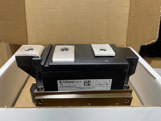 TT600N16KOF 1600V 600A ডুয়াল থাইরিস্টর মডিউল নিম্ন VF 1.32V উচ্চ তরঙ্গ 21kA চাপ যোগাযোগ প্রযুক্তি বিচ্ছিন্ন বেসপ্লেট ট্রেঞ্চ গেট উল নরম স্টার্টার এবং সংশোধনকারীদের জন্য প্রত্যয়িত