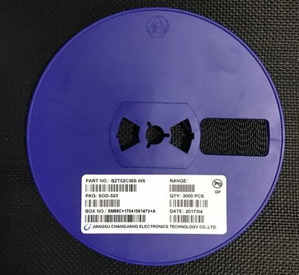 BZT52C36S 36V জেনার ডায়োড 500mW পাওয়ার ±5% সহনশীলতা SOD-323 মিনিয়েচার প্যাকেজ নিম্ন ZZT and ZZK, ভোল্টেজ নিয়ন্ত্রণ এবং ওভারজোয়ার সুরক্ষার জন্য আদর্শ