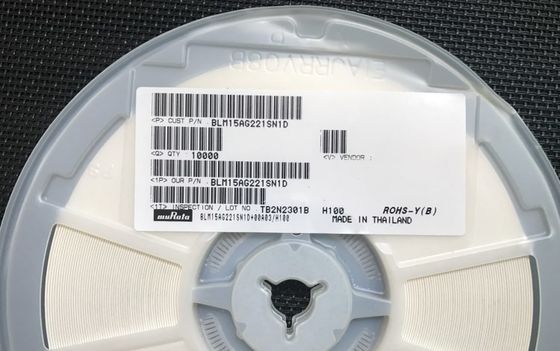 BLM15AG221SN1D 220Ω ফেরাইট পুঁতি 0402 (1005 মেট্রিক) 1A রেট করা কারেন্ট উচ্চ প্রতিবন্ধকতা@100MHz, বিস্তৃত তাপমাত্রা -55°C থেকে +125°C AEC-Q200