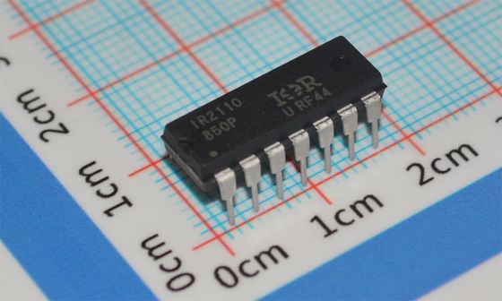 IR2110PBF ইন্টিগ্রেটেড সার্কিট 600V উচ্চ-নিম্ন ড্রাইভার 2A পিক বর্তমান 10V-20V লজিক 500ns রাইজ টাইম প্যাকেজ / কেস 14-ডিআইপি (0.300", 7.62 মিমি) -40°C থেকে +125°C