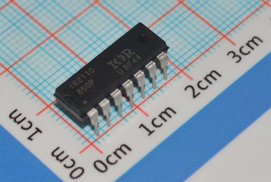 IR2110PBF ইন্টিগ্রেটেড সার্কিট 600V উচ্চ-নিম্ন ড্রাইভার 2A পিক বর্তমান 10V-20V লজিক 500ns রাইজ টাইম প্যাকেজ / কেস 14-ডিআইপি (0.300", 7.62 মিমি) -40°C থেকে +125°C