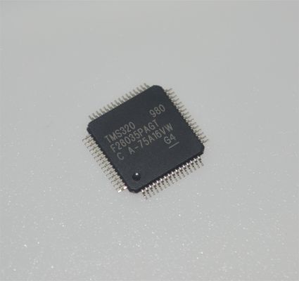 TMS320F28035PAGT 60MHz C2000 MCU 128KB ফ্ল্যাশ 12-বিট ADC 16 PWM TQFP-64 -40°C থেকে +105°C