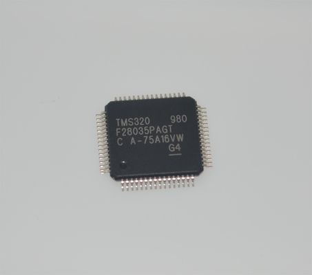 TMS320F28035PAGT 60MHz C2000 MCU 128KB ফ্ল্যাশ 12-বিট ADC 16 PWM TQFP-64 -40°C থেকে +105°C