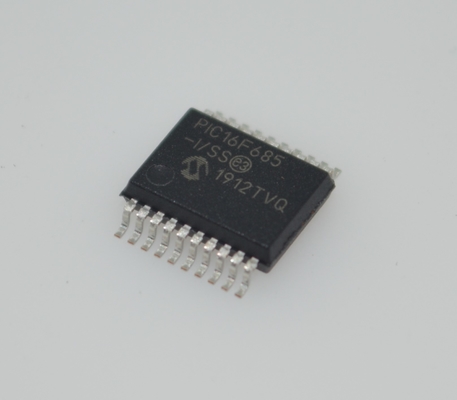 PIC16F685-I/SS 8-বিট ফ্ল্যাশ MCU 20MHz গতি 3.5KB মেমরি 256B EEPROM 12x10-বিট ADC 25 I/O পিন বিস্তৃত 2.0-5.5V রেঞ্জ শিল্প -40°C থেকে +85°C SSOP-20 প্যাকেজ এম্বেডেড নিয়ন্ত্রণের জন্য