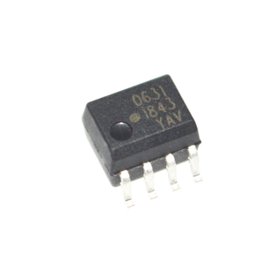 অতি-কমপ্যাক্ট HCPL-0631-500E উচ্চ CMR 3.5kV/µs 10kV/µs আইসোলেশন 1mA কম কারেন্ট উচ্চ তাপমাত্রা 110°C 5kV আইসোলেশন উচ্চ গতি 1MBd প্রশস্ত Vcc 2.7-5.5V SOIC-8 প্যাকেজ