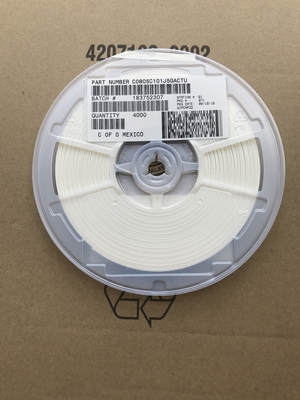 C0805C101J5GACTU 100pF 50V C0G/NP0 0805 সিরামিক ক্যাপাসিটর ±5% সহনশীলতা উচ্চ ফ্রিকোয়েন্সি স্থিতিশীলতা অতি-নিম্ন ESR উচ্চ Q মান এবং টেপ & রোল প্যাকেজিং যথার্থ সার্কিট জন্য