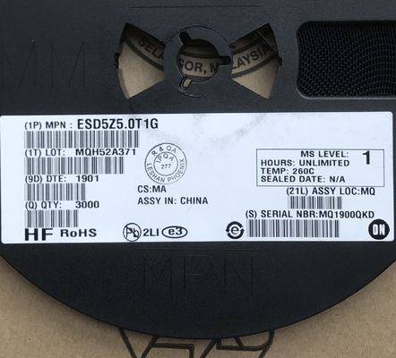 ESD5Z3.3T1G 3.3V ইউনি-ডাইরেকশনাল ক্ল্যাম্পিং অতি-নিম্ন ক্ষমতা এবং একটি মিনিয়েচার SOD-523 প্যাকেজে সাব-ন্যানোসেকেন্ড রেসপন্সের সাথে উচ্চ-গতির ডেটা লাইনগুলি রক্ষা করুন