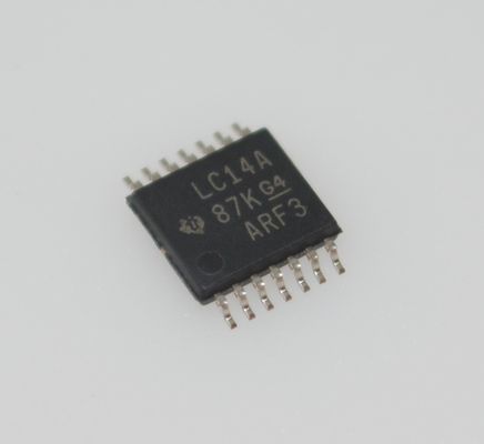 SN74LVC14APWR 6-চ্যানেল শ্মিট-ট্রিগার ইনভার্টার 1.65-5.5V প্রশস্ত ভিসিসি 10ns সর্বোচ্চ tp 0.5μA নিম্ন আইসিসি ± 24mA আউটপুট ড্রাইভ এইচবিএম ইএসডি সুরক্ষা টিএসএসওপি -14 প্যাকেজ and -40 °C থেকে +125 °C রেটিং