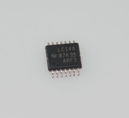 SN74LVC14APWR 6-চ্যানেল শ্মিট-ট্রিগার ইনভার্টার 1.65-5.5V প্রশস্ত ভিসিসি 10ns সর্বোচ্চ tp 0.5μA নিম্ন আইসিসি ± 24mA আউটপুট ড্রাইভ এইচবিএম ইএসডি সুরক্ষা টিএসএসওপি -14 প্যাকেজ and -40 °C থেকে +125 °C রেটিং