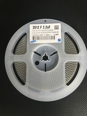 CL21F225ZOFNNNE MLCC 2.2µF High Capacitance ±80% Tol 25V Rating Z5U Dielectric 0805 Case Compact Size +10°C to +85°C Range General Purpose Tape & Reel