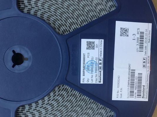 SWPA4018S680MT 68μH পাওয়ার ইন্ডাক্টর 20% সহনশীলতা সহ 4018 আকার 1.24A স্যাট বর্তমান 1.15A টেম্প রাইজ বর্তমান ঢালাই নির্মাণ -40 °C থেকে 125 °C পরিসীমা RoHS অনুগত টেপ and রিল প্যাকেজিং