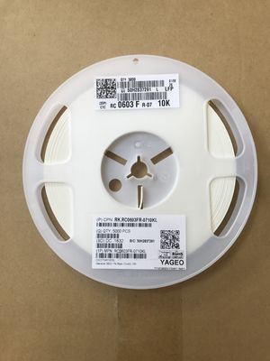 RC0603FR-0710KL 10kΩ প্রিসিশন রোধক 0603 কেস 1% সহনশীলতা ±100ppm/°C TCR 1/10W রেটিং পাতলা ফিল্ম প্রযুক্তি হ্যালোজেন-মুক্ত RoHS কমপ্লায়েন্ট পুল-আপ এবং সেন্সর সার্কিটগুলির জন্য