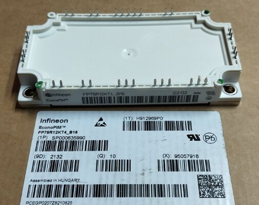 FP75R12KT4 B16 1200V 150A পিআইএম আইজিবিটি মডিউল ট্রেনচ ফিল্ড স্টপ লো ভিসিই ((স্যাট) 2.25 ভোল্ট ইন্টিগ্রেটেড রেক্টিফায়ার এবং এনটিসি কপার বেসপ্লেট 150 °C অপারেশন মোটর ড্রাইভ এবং ইউপিএসের জন্য