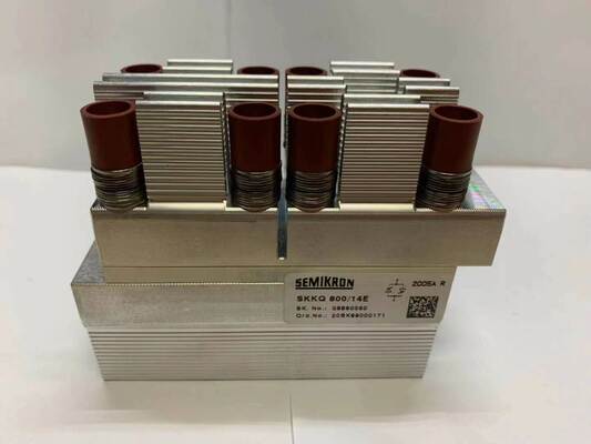 SKKQ800/14E 1400V 800A সিঙ্গেল থাইরিস্টর মডিউল ফাস্ট সুইচিং লো ভিএফ 1.37V 12kA সার্জ AlN সিরামিক বেস প্রেসার কন্টাক্টস অ্যামপ্লিফাইং গেট আল সার্টিফাইড সফট স্টার্টার এবং ইনভার্টারের জন্য