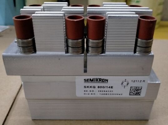 SKKQ800/14E 1400V 800A সিঙ্গেল থাইরিস্টর মডিউল ফাস্ট সুইচিং লো ভিএফ 1.37V 12kA সার্জ AlN সিরামিক বেস প্রেসার কন্টাক্টস অ্যামপ্লিফাইং গেট আল সার্টিফাইড সফট স্টার্টার এবং ইনভার্টারের জন্য