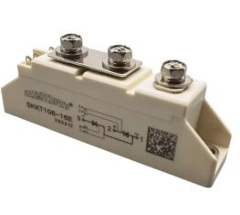 SKKT106/16E 1600V 106A ডুয়াল থাইরিস্টর মডিউল লো ভিএফ 1.35V 2.4kA সার্জ AlN সিরামিক বেস প্রেসার কন্টাক্ট SEMIPACK1 সফট স্টার্টার এবং ড্রাইভের জন্য বিচ্ছিন্ন ইউএল সার্টিফাইড