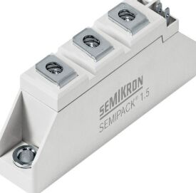 SKKT106/16E 1600V 106A ডুয়াল থাইরিস্টর মডিউল লো ভিএফ 1.35V 2.4kA সার্জ AlN সিরামিক বেস প্রেসার কন্টাক্ট SEMIPACK1 সফট স্টার্টার এবং ড্রাইভের জন্য বিচ্ছিন্ন ইউএল সার্টিফাইড