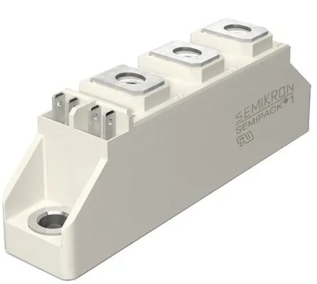 SKKT107B16E 1600V 107A ডুয়াল থাইরিস্টর মডিউল নিম্ন VF 1.35V 2.4kA ওভারজার্জ AlN সিরামিক বেস চাপ যোগাযোগ SEMIPACK1 বিচ্ছিন্ন UL নরম স্টার্টার এবং ড্রাইভের জন্য প্রত্যয়িত