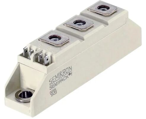 SKKT107B16E 1600V 107A ডুয়াল থাইরিস্টর মডিউল নিম্ন VF 1.35V 2.4kA ওভারজার্জ AlN সিরামিক বেস চাপ যোগাযোগ SEMIPACK1 বিচ্ছিন্ন UL নরম স্টার্টার এবং ড্রাইভের জন্য প্রত্যয়িত