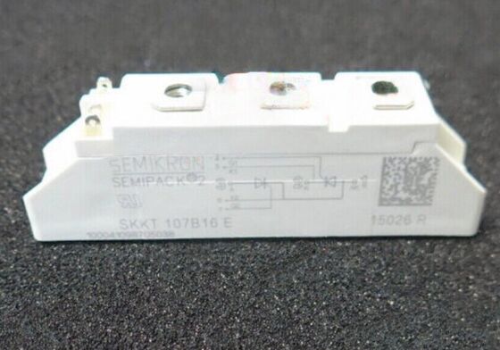 SKKT107B16E 1600V 107A ডুয়াল থাইরিস্টর মডিউল নিম্ন VF 1.35V 2.4kA ওভারজার্জ AlN সিরামিক বেস চাপ যোগাযোগ SEMIPACK1 বিচ্ছিন্ন UL নরম স্টার্টার এবং ড্রাইভের জন্য প্রত্যয়িত