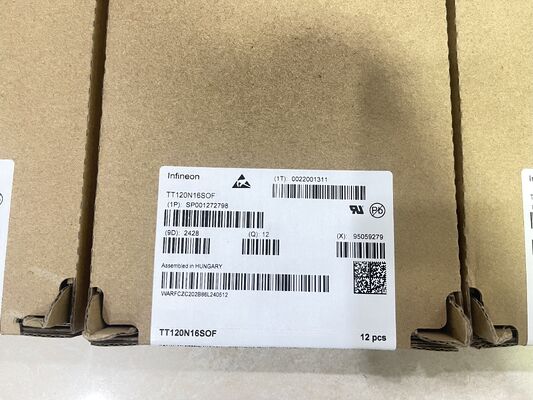 TT120N16SOFHPSA1 SCR মডিউল 1600V Vdrm 120A Itav চাপ যোগাযোগ উচ্চ জর্জ কম ক্ষতি শিল্প গ্রেড পাওয়ার নিয়ন্ত্রণের জন্য